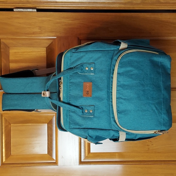•DEBUG Baby Diaper Bag Backpack Green Changing Station Large Capacity Waterproof - Picture 1 of 14